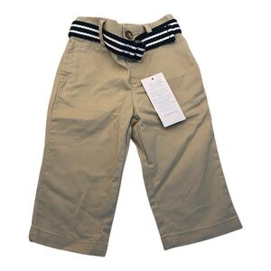 NWT Ralph Lauren Baby Khaki Pants with Belt Size 9 Months